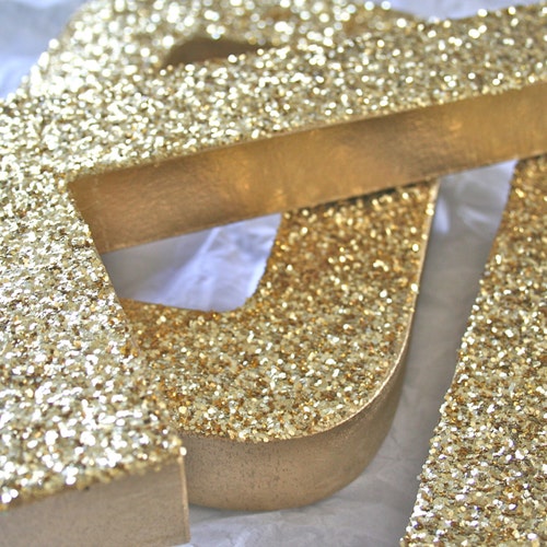 Glitter Letters & Numbers: Party Decor Photo Props