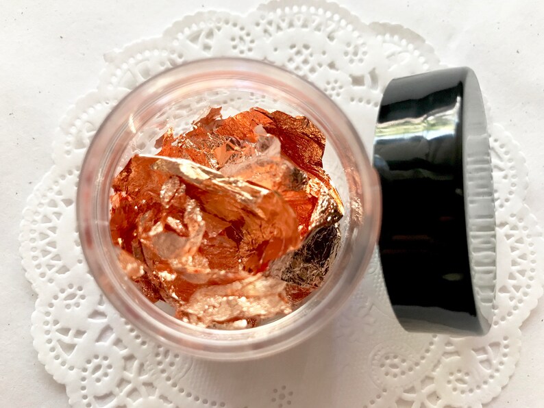 Glitter Cosmetic GOLD Leaf Flakes SILVER COPPER Nail Etsy