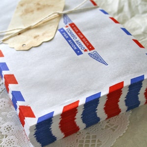 10 Large Air Mail Envelopes, Vintage Retro Style BULK