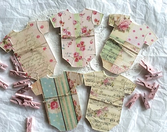 Baby Shower Onesie Advice Cards: Country Chic Guest Book Alternative