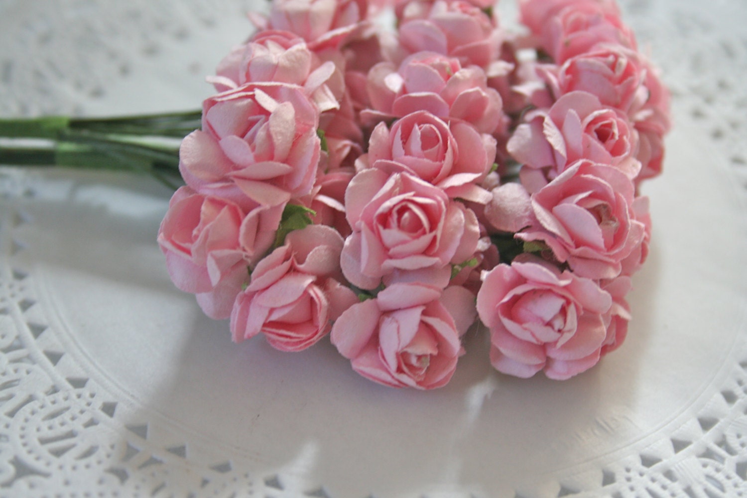 Pink Patterned Paper Roses Handmade Paper Roses, Flowers, PASTEL Pink - Etsy