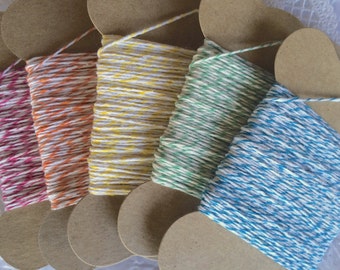 Twine String, 25 Yards, Choose from 9 Colors