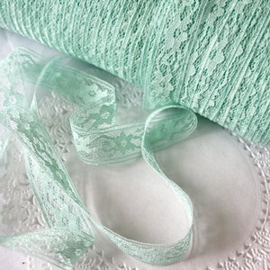 Soft Mint, Soft Aqua 5/8&quot; Wide, Hand Dyed