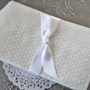 25 Glassine Favor Bags, Embossed Swiss Dots
