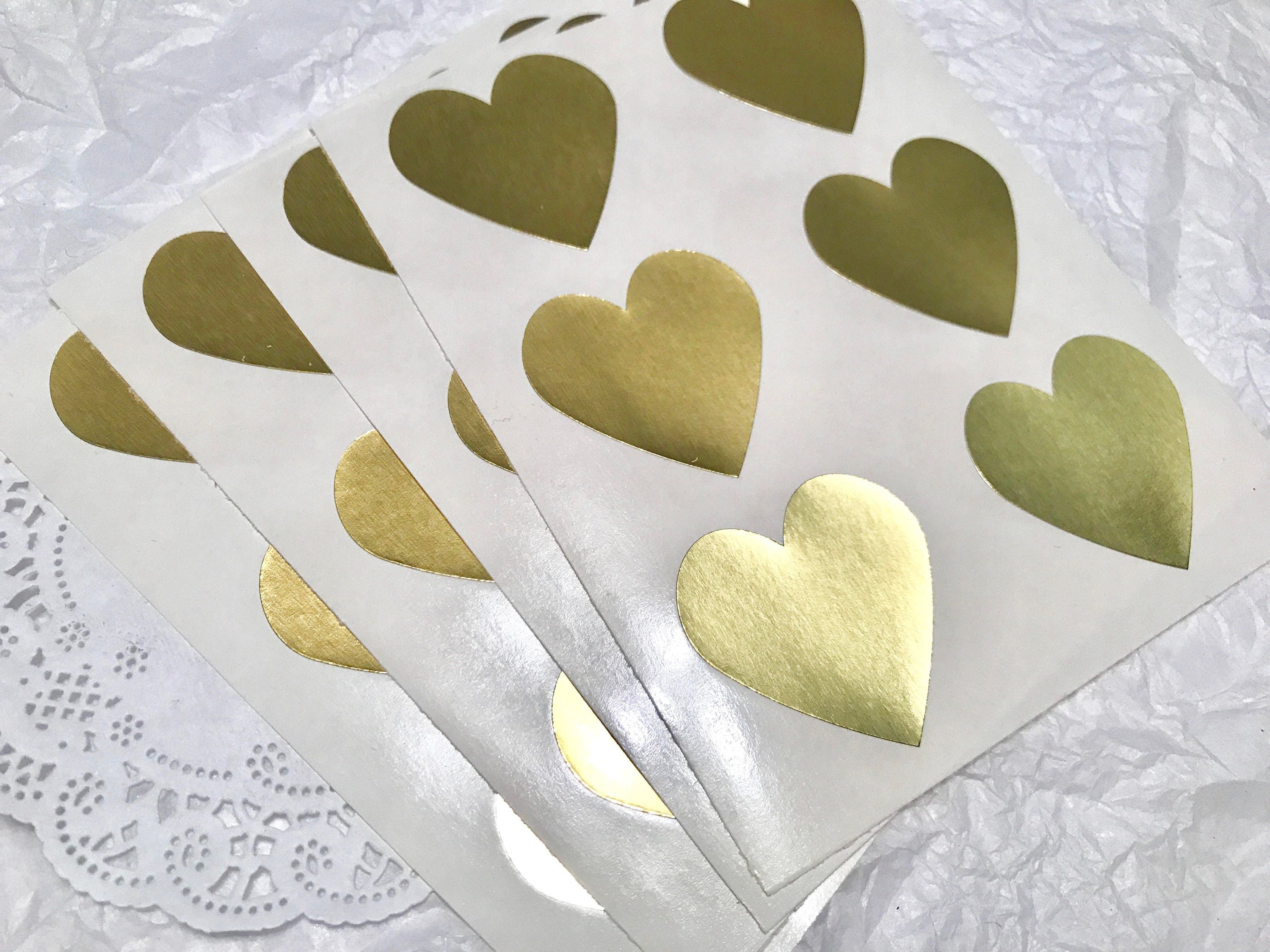 Large GOLD Heart Stickers 1.5 Sticker Seals 6 COLORS Etsy 日本