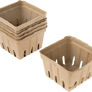 PASTEL Berry Baskets, Natural Kraft, Soft Pink, Hot Pink, Lime , Free Shipping on orders over 35USD before tax
