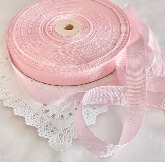 3 Yards Seam Binding Ribbon, 5/8" BABY PINK