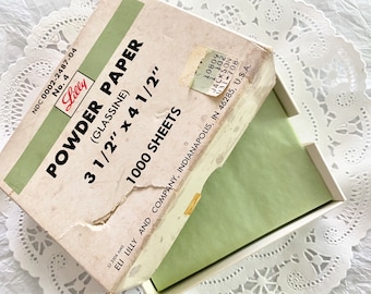 10 Vintage Lilly Glassine Insert Powder Papers, Ephemera,