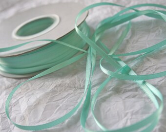 100 Yard Roll of Robin's Egg Double Satin Ribbon