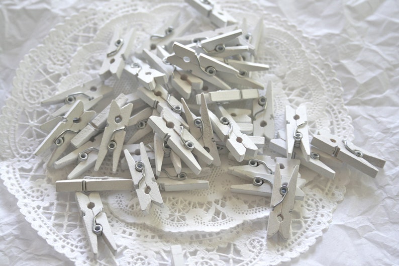 50 HOT PINK Mini Clothespins and 10 COLOR Choices Etsy