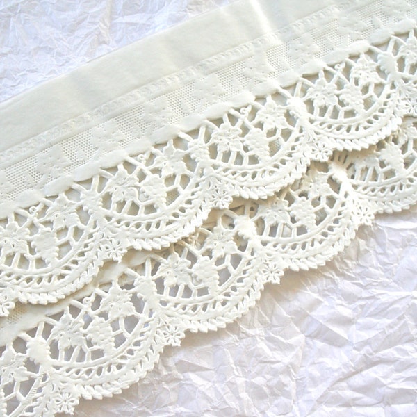 40 Strips of French Paper Lace Doily-like Glassine Borders