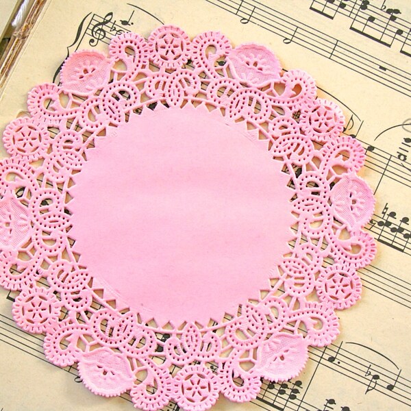 Pink Paper Doilies Etsy
