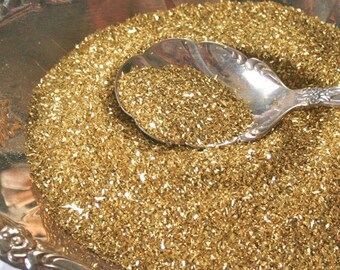 Glitter, German Glass Glitter, 1 Whole Pound SPARKLY LT. GOLD