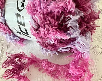 66 Yards Hand Knitting Yarn, Sparkly Fibers, Art Yarns, 2 Colors