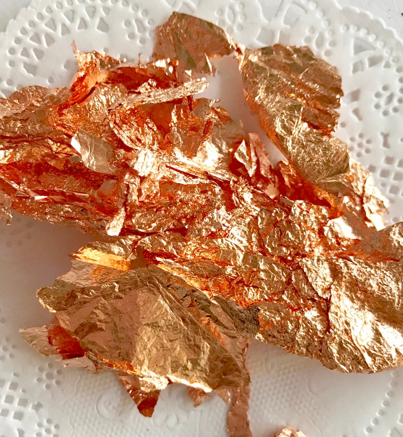 Glitter Cosmetic GOLD Leaf Flakes SILVER COPPER Nail Etsy