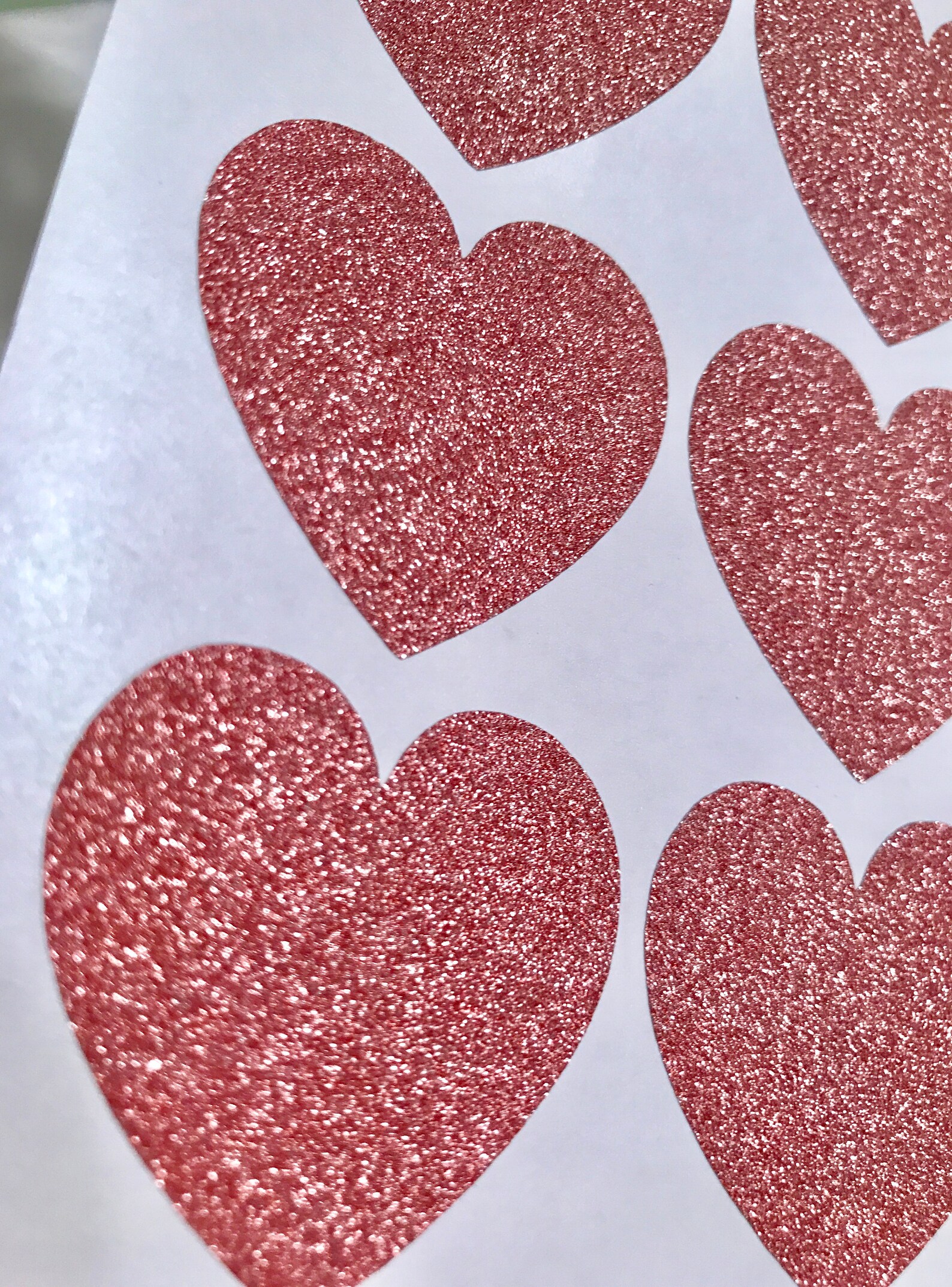 ROSE GOLD Heart Stickers Sticker Seals | Etsy