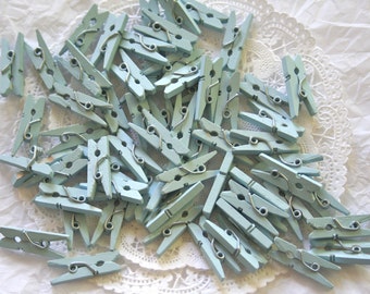 50 BABY BLUE Mini Clothespins, and 10 COLOR Choices