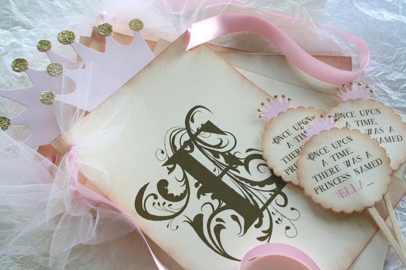 Fairytale Ballerina Party Pink /& Gold Princess BANNER