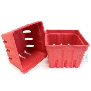 PASTEL Berry Baskets, Natural Kraft, Soft Pink, Hot Pink, White , Free Shipping on orders over 35USD before tax