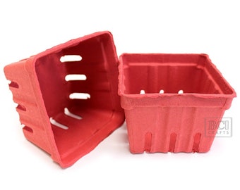 Pastel Paper Berry Baskets: Party Favor & Craft Storage, Made from Recycled Pulp