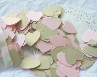 Wedding Party Confetti, SHIMMERY PINK & GOLD