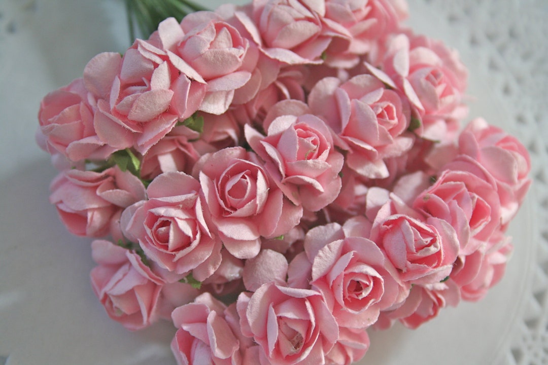 Handmade Paper Roses, Flowers, PASTEL Pink - Etsy
