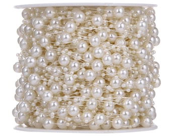 Pearls Beads on Fishline, Ribbon String, Floral Trim, Veils, Wedding