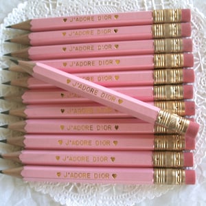 Mini Personalized Pencils, Pink, Mint, Gold, Robins Egg Blue PENCILS, 24 COLORS