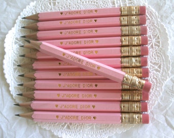 Mini Personalized Pencils, 24 Color Choices, Party Favors, Stationary