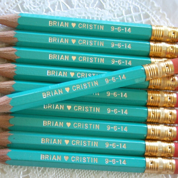 Mini Personalized Pencils, PERSONALIZED Favors