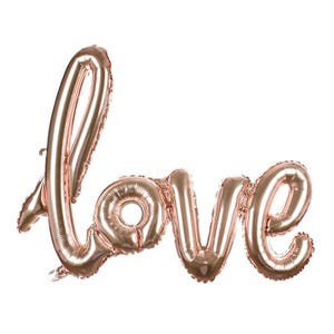 Rose Gold LOVE BALLOON 40", Script