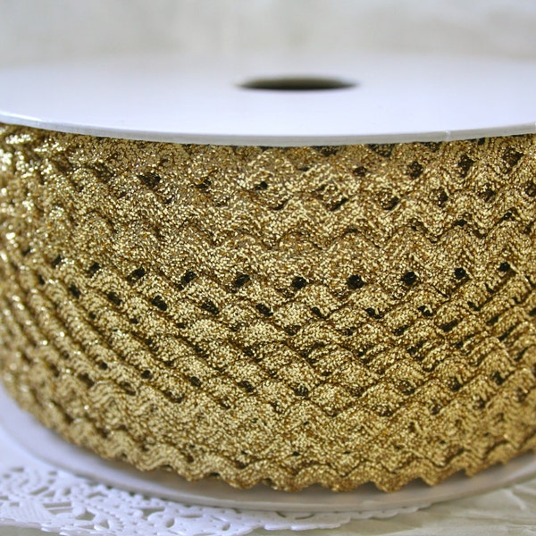 Metallic Gold Ric Rac 1/4"