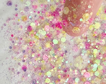Pastel Glitter Mix: Solvent Resistant Cosmetic Craft Glitter