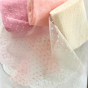 Polka Dot Baby Tulle, 11 Colors TULLE, Mesh Ribbon, Many Colors , Free Shipping on orders over 35USD before tax
