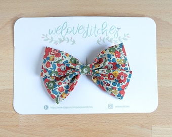 Liberty of London Bow Fabric hair clips - newborn headbands - bow Headband - infant headband - baby headband - Bow 07