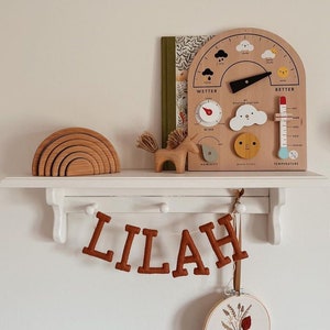 Felt Name Banner - Personalized Nursery Name Bunting -  Felt Banner - Name Felt Garland - Nursery Bunting - Baby Room Bunting