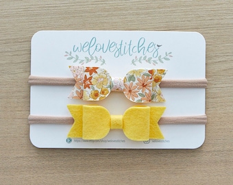 bow headbands set- newborn headbands - baby bow - baby girl - baby girl headbands - infant headband - baby headband - Toddler headbands