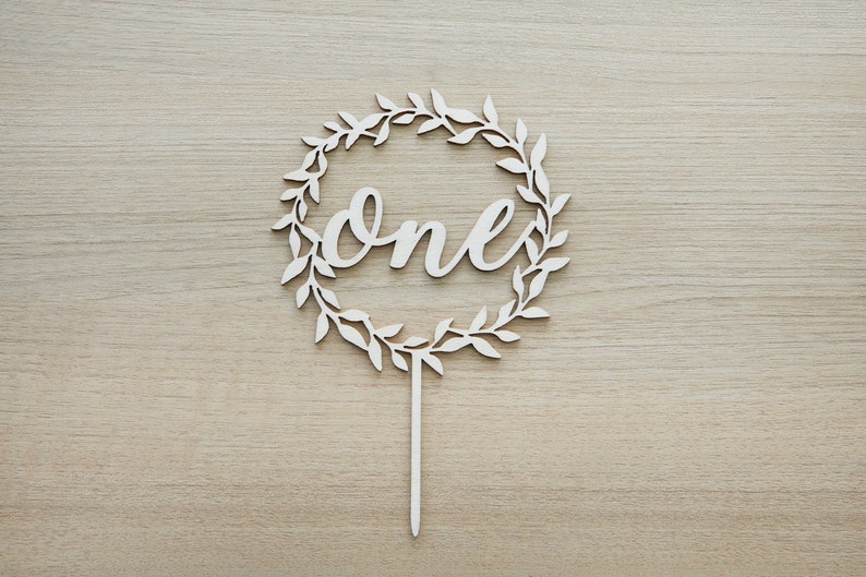 ONE CAKE TOPPER - Wood Cake Topper - Birthday Cake Topper - Ready to ...