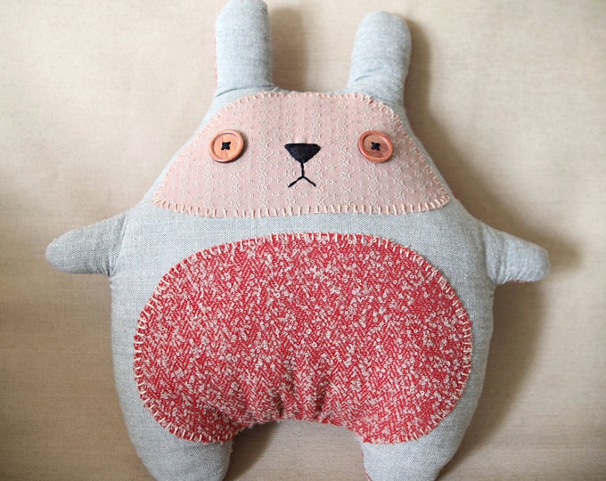 Bunny Plush Toy Soft Toy Stuffed Toy Valentine Gift Stuffed Animal Grey ...
