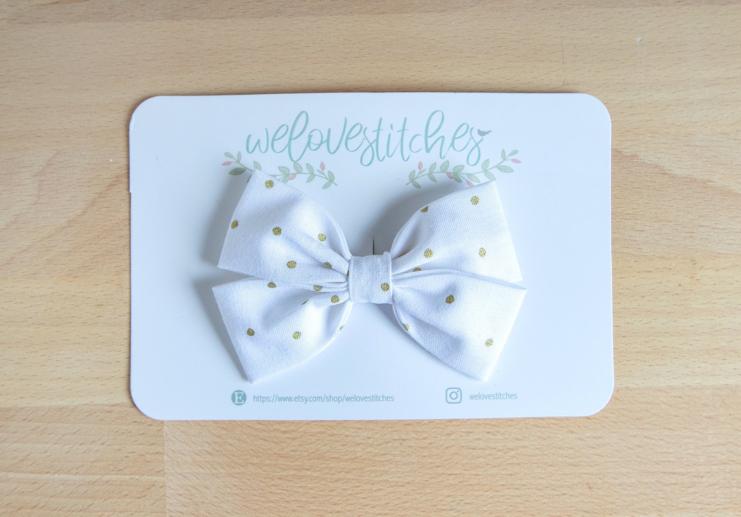 Polka Dot Stirnband Mit Schleife & Bunny-Ohren – Schwarz, Für Damen & Mädchen