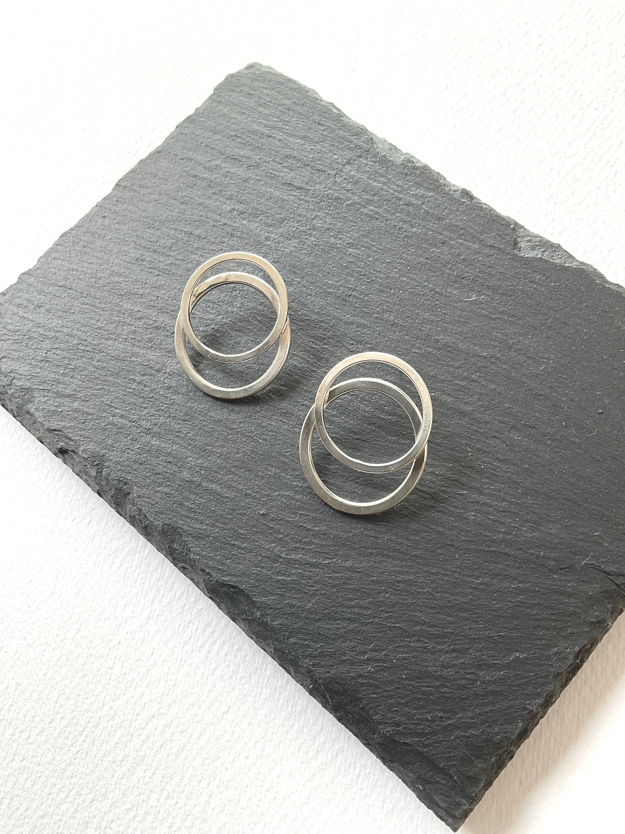 Contemporary silver deals earrings