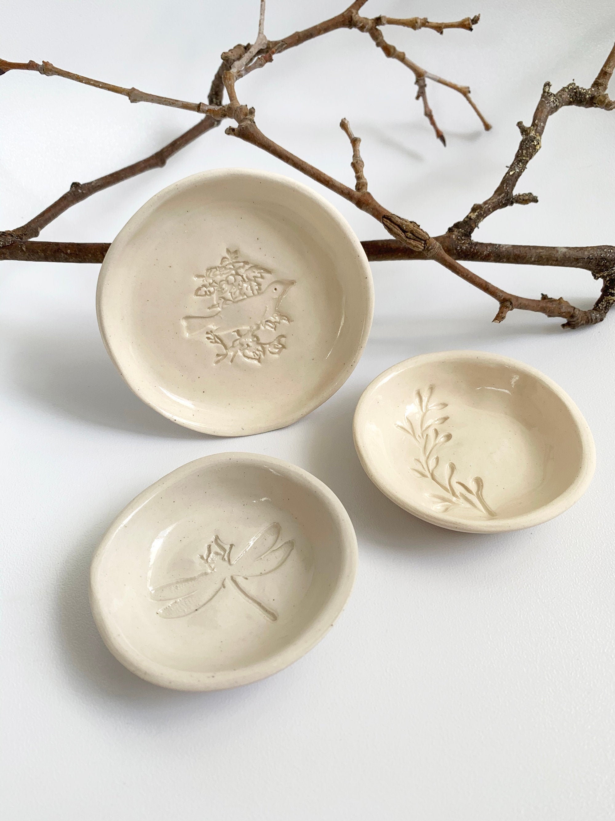 Modern jewelry dish set - small trinket dish