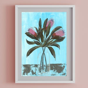 Natura morta, stampa in edizione limitata, collage floreale, arredamento classico moderno, stile vintage