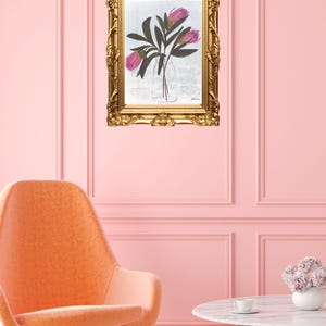 Stampa in edizione limitata, collage floreale, natura morta, arredamento classico moderno, stile vintage