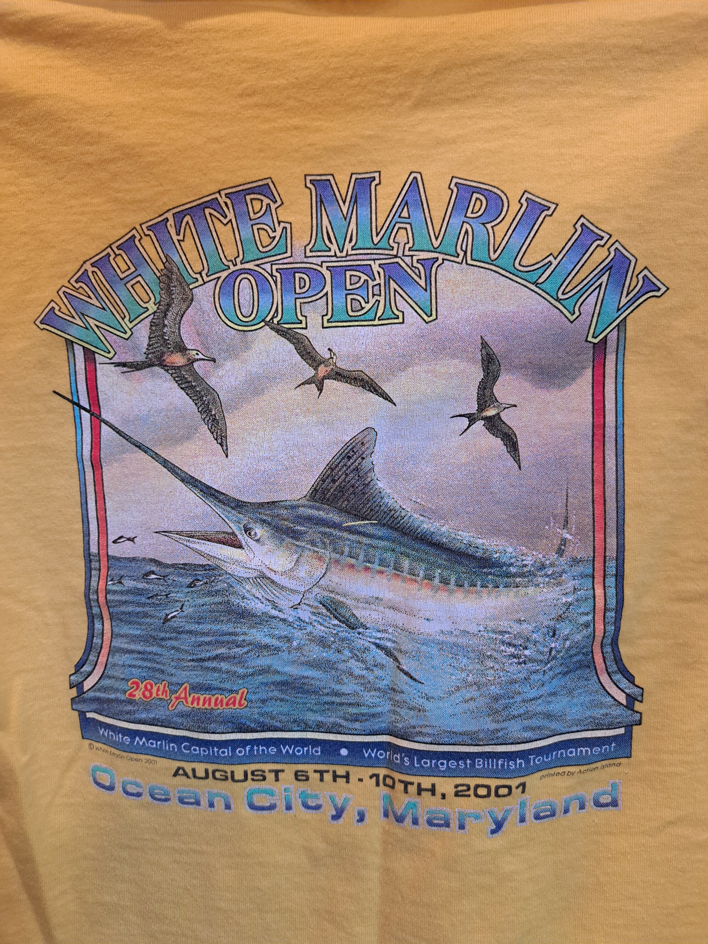 White Marlin Open Tshirt 2001 Ocean City Maryland