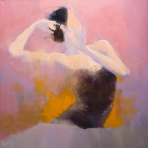 Extra Large Scale Painting, Contemporary Art, Figurative Painting, Ballet Dancer Artwork by Yuri Pysar