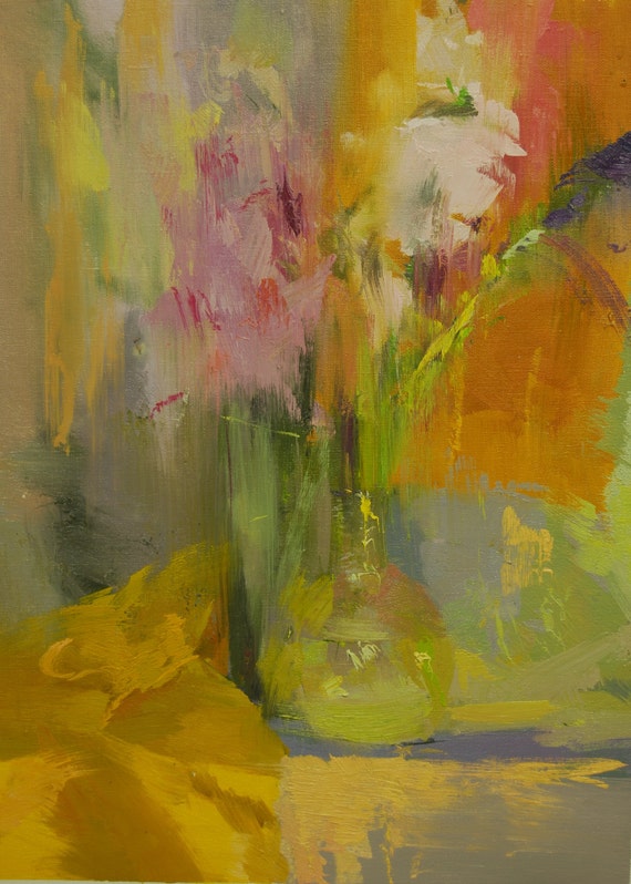 colorful abstract painting flowers