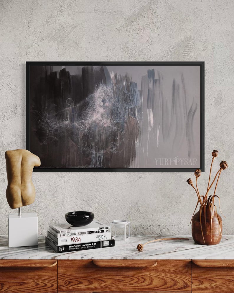 Ballerina Wall Art Canvas | Large Contemporary Art Print for Modern Dance Wall Decor Studio, Ballet Painting Print Dancer image 1