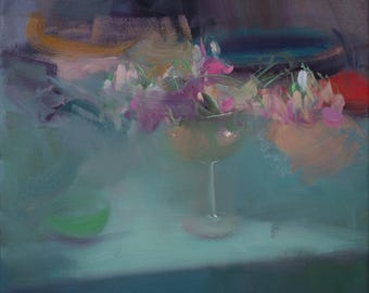 Regalo para mamá | Arte floral de lilas | Naturaleza muerta moderna / Impresión artística giclée / Naturaleza muerta floral / Decoración de pared botánica brillante
