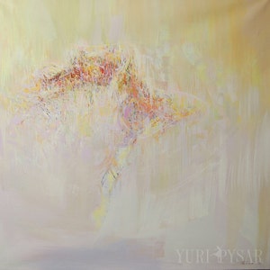 Cadeau de récital de danse, peinture abstraite, impression giclée moderne sur toile murale, impression d'art pastel